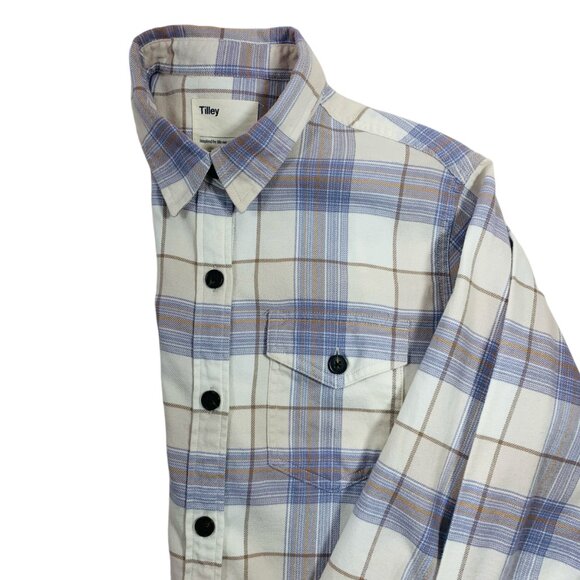Tilley  plaid  shirt organic cotton  size med - Picture 8 of 16